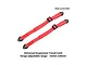 GPM Aluminium and Nylon Adjustable Front or Rear Suspension Limit Straps 2Pcs - Red and Black LMT21213/SP-BK-R