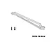 A silver GPM Racing aluminium front chassis brace with two mounting screws on a white background.