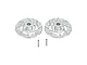 GPM Aluminium 17mm (+3mm) Splined Wheel Hexes with Brake Disks 2Pcs - Silver UDR010DX+3N-S