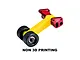 GPM Special Rear Wing Mount with Wheelie Bar Set - Red/Yellow MKV6040R-R