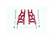 GPM Aluminium Front Lower Suspension Arms 2Pcs with Pins - Red SLA2W055-R