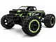 BlackZon Slyder MT 1/16 scale RC monster truck in black and green with large off-road tires.
