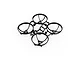 A black BetaFPV Air65 II whoop drone frame viewed from a high angle against a white background.