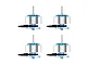 Four BetaFPV 0702SE II 27000kV brushless motors arranged in a grid against a white background.