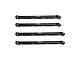GPM Black Aluminium Front Upper & Lower Chassis Linkages 4Pcs RBX049F-BK