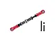 A red GPM Racing aluminium servo steering link with an adjustable spring, shown with two black bolts and a nut on a white background.