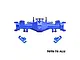 GPM Aluminium Front Quick Release Axle Housing - Blue LMT2012-B