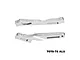 Two silver GPM Racing aluminium chassis braces for RC cars, featuring machined cutouts and laser-etched branding on a plain white background.