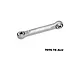 A silver GPM Racing aluminium steering link with ball ends, shown against a white background.
