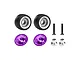 GPM Aluminium Wheelie Bar Wheels with Axles Set - Purple MQM040R-P