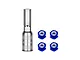 GPM 4.5mm Nyloc Wheel Nuts 4Pcs with Tool - Blue SCX30/005-B