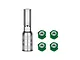 GPM 4.5mm Nyloc Wheel Nuts 4Pcs with Tool - Green SCX30/005-G