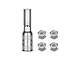 GPM 4.5mm Nyloc Wheel Nuts 4Pcs with Tool - Silver SCX30/005-S