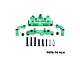 GPM Aluminium Steering Bellcrank and Drag Link Assembly with Hardware - Green MAKX048-G