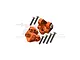 GPM Aluminium Rear Upper Suspension Link Mounts 2Pcs - Orange SB008-OR