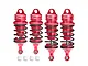 GPM Aluminium 78mm Front & 88mm Rear Adjustable Shocks 4Pcs - Red MAL07888FR-R-BK