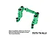 GPM Aluminium Steering Bell Crank/Drag Link Assembly - Green TXMM048-G