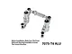 A silver GPM aluminium steering bell crank and drag link assembly for RC cars, shown on a white background with installation text.