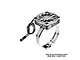 GPM Racing silver aluminium cooling fan with adjustable stainless steel mounting strap for RC motors.