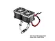GPM Aluminium And Stainless Steel 40-56mm Adjustable Fan Mount with 40x28mm Dual Cooling Fans - Silver GPM3357FANB2-S