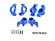 GPM Aluminium Front Steering Hubs, Hub Carriers (C-Hubs) and Rear Hubs Set - Blue TXMS192122N-B