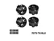 GPM Aluminium 17mm Serrated Wheel Nuts 4Pcs - Black XRT005-BK