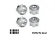 GPM Aluminium 17mm Serrated Wheel Nuts 4Pcs - Silver XRT005-S