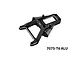 A black GPM Racing aluminium front bulkhead brace for an RC car, featuring machined 7075-T6 aluminium construction.