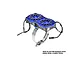 GPM Aluminium And Stainless Steel 40-56mm Adjustable Fan Mount with 40x40x10mm Dual Cooling Fans - Blue GPM3357FANV2-B
