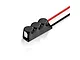 Hobbywing Module C capacitor bank with black casing and red and black wires extending from one end.