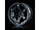 A single gunmetal grey MST TE37 style RC car rim with a six-spoke design, shown against a black background.