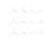 A grid of twelve clear, three-blade drone propellers arranged in three rows of four against a white background.