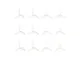 A set of twelve clear 3-blade propellers for micro drones arranged in a grid on a white background.