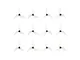 Twelve clear grey 3-blade propellers for micro drones arranged in a grid on a white background.