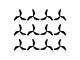 A set of twelve black Gemfan 3-blade drone propellers arranged in a grid against a white background.