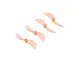 Four pink 45mm 2-blade propellers for RC drones arranged diagonally on a white background.