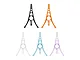 Five BetaFPV drone canopies in black, orange, white, light blue, and light purple arranged on a white background.