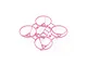 A clear pink BetaFPV Champion drone frame featuring four integrated propeller guards, shown from a high-angle perspective on a white background.