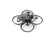 BetaFPV O4 Air Unit Pro drone frame in clear grey, featuring a carbon fiber base and protective plastic propeller ducts.
