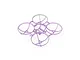 A clear purple BetaFPV drone frame with four integrated propeller guards on a white background.