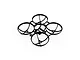 A black BetaFPV drone frame with four circular propeller guards on a white background.