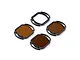 A set of four BetaFPV O4 Pro camera filters including ND8, ND16, ND32, and MCUV, arranged on a white background.