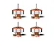 Four BetaFPV 0802 II 28000KV brushless motors in orange, arranged in a grid against a white background.
