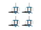 Four BetaFPV 0702SE II 23000KV brushless drone motors in blue and silver, arranged in a grid on a white background.