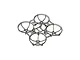 A clear grey BetaFPV Meteor65 Pro II drone frame showing the four circular propeller ducts and central mounting structure.