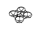 A black BetaFPV Meteor65 Pro II drone frame featuring four circular propeller guards connected by a central mounting structure.