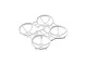A white BetaFPV Meteor65 Pro II drone frame featuring four propeller ducts and a central mounting platform.