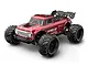 Red MJX HyperGo RC monster truck shown from a front-three-quarters perspective on a clean white background.