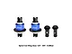 GPM Racing front and rear complete 12T/30T differential with pinions set in blue and black against a white background.