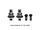GPM Racing black front and rear complete 12T/30T differential and pinion set on white background.